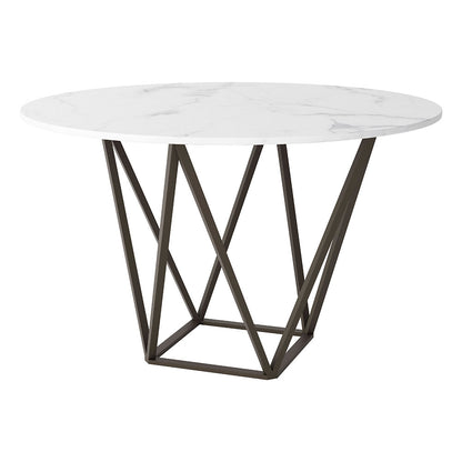TINTERN DINING TABLE WHITE & ANTIQUE BRONZE