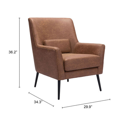 ONTARIO ACCENT CHAIR VINTAGE BROWN