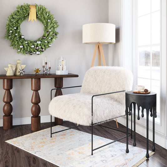 PELUT ACCENT CHAIR WHITE