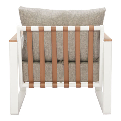 WELT ARMCHAIR TAUPE & WHITE