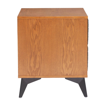 ZARIF NIGHTSTAND BLACK & WALNUT