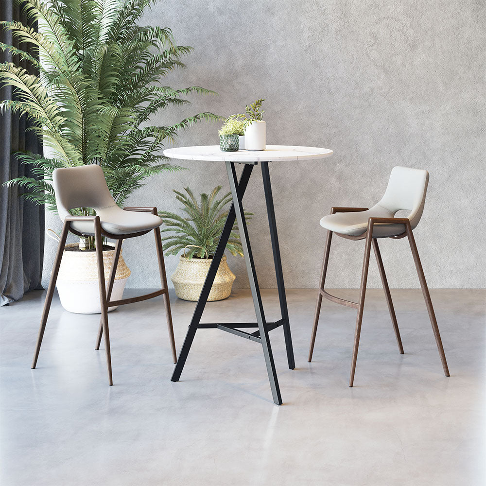 DESI BARSTOOL BEIGE & WALNUT