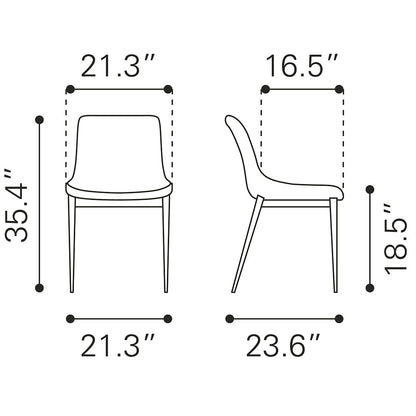 MAGNUS DINING CHAIR BLACK & WALNUT