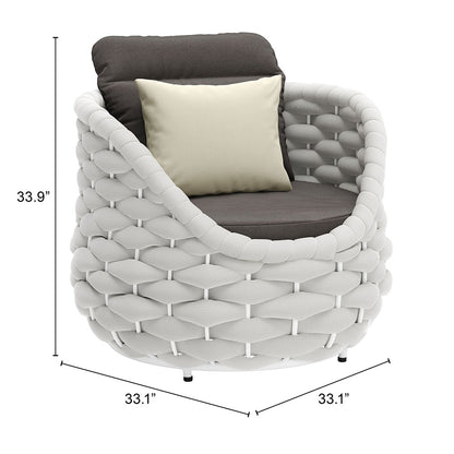 CORAL REEF ACCENT CHAIR GRAY