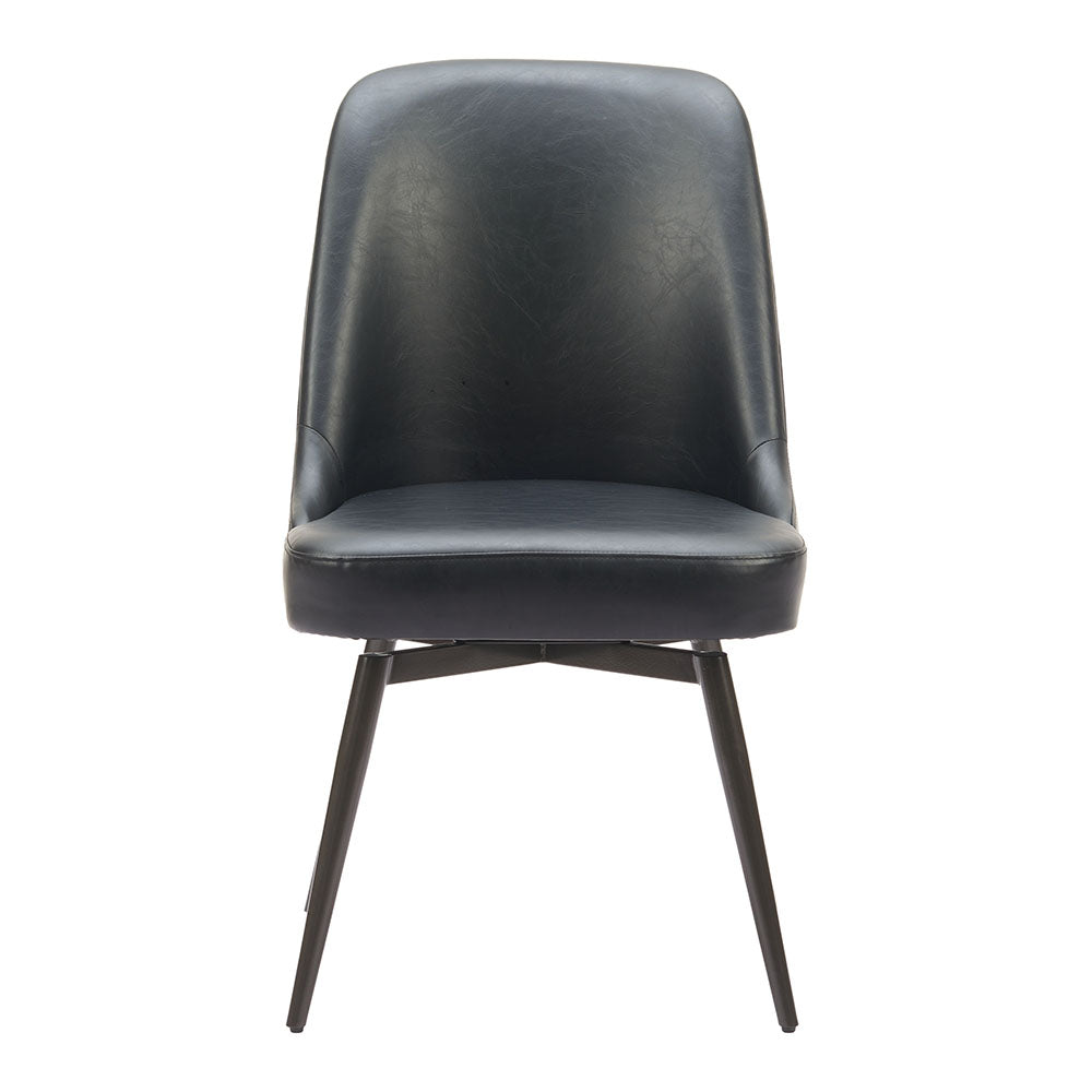 KEPPEL SWIVEL DINING CHAIR BLACK