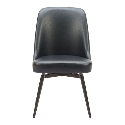 KEPPEL SWIVEL DINING CHAIR BLACK