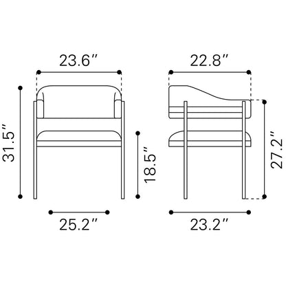 Zadar Dining Chair Misty Gray