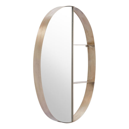 LATITUDE OVAL SHELF MIRROR ANTIQUE BRONZE