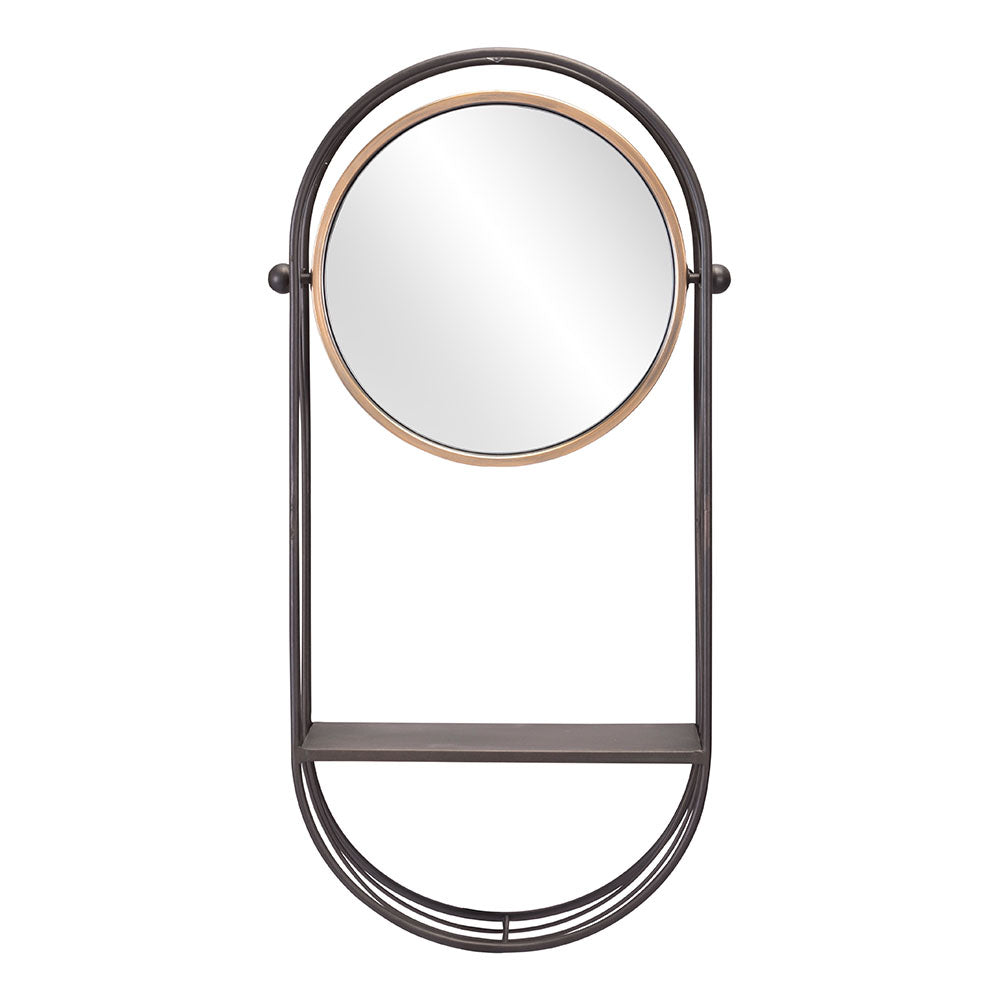 SARONI MIRROR SHELF ANTIQUE GRAY