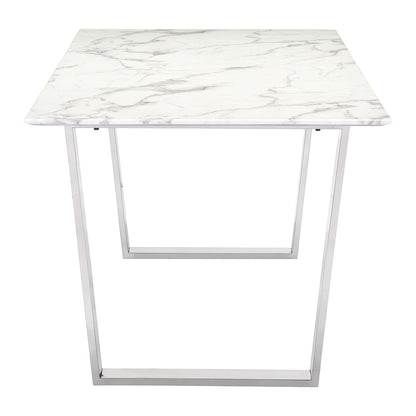 ATLAS DINING TABLE WHITE & SILVER