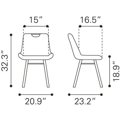 TYLER DINING CHAIR BROWN
