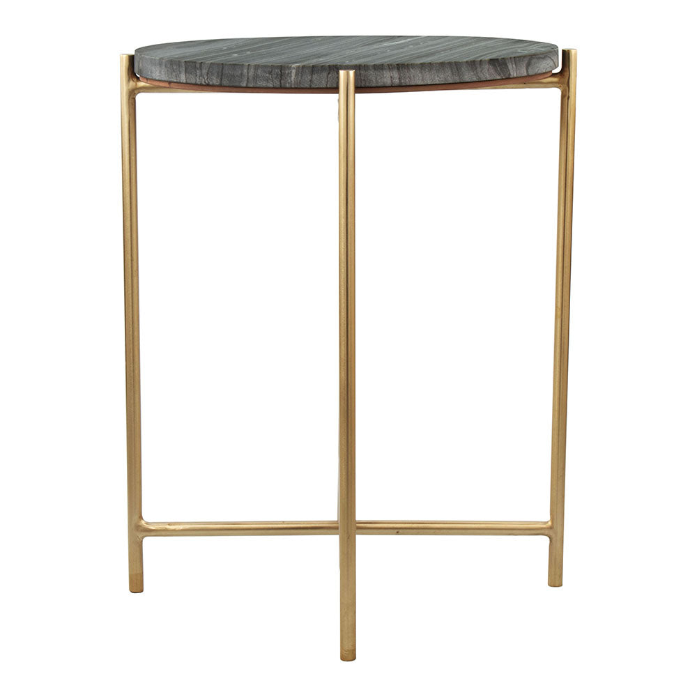 DAVID SIDE TABLE GRAY & GOLD