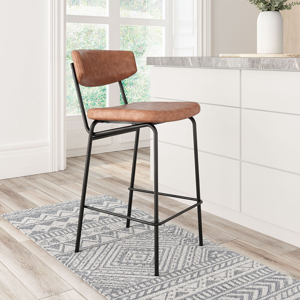 CHARON COUNTER STOOL VINTAGE BROWN