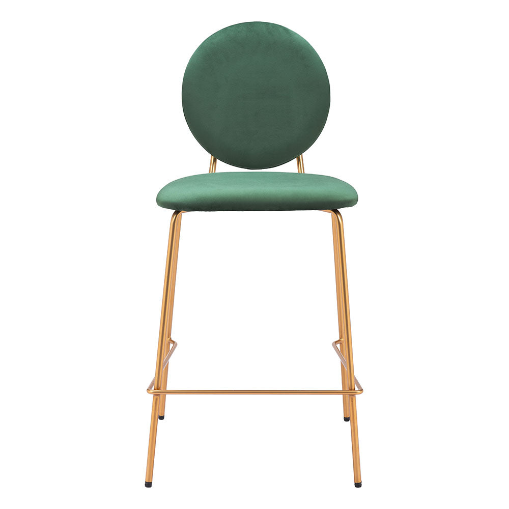 ODESSA COUNTER STOOL GREEN & GOLD