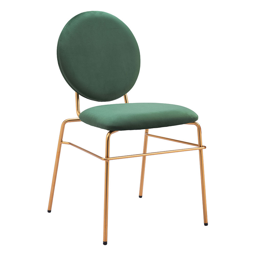 ODESSA DINING CHAIR GREEN & GOLD