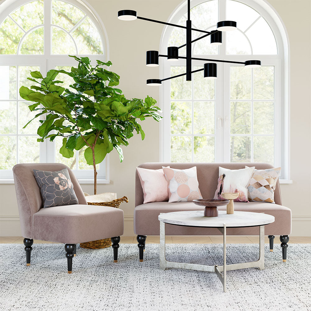 BARMAS COFFEE TABLE WHITE & SILVER