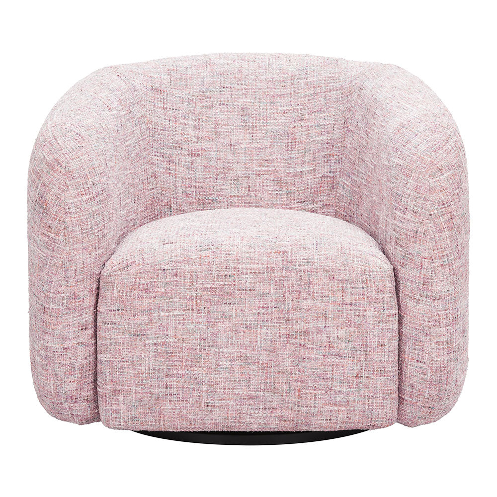 REFINE SWIVEL CHAIR PINK TWEED