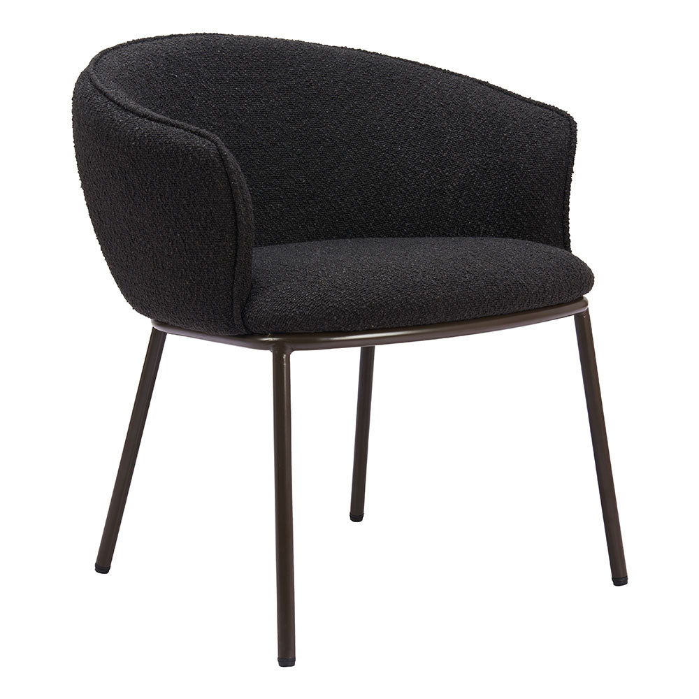 ESSEN DINING CHAIR BLACK & BRONZE