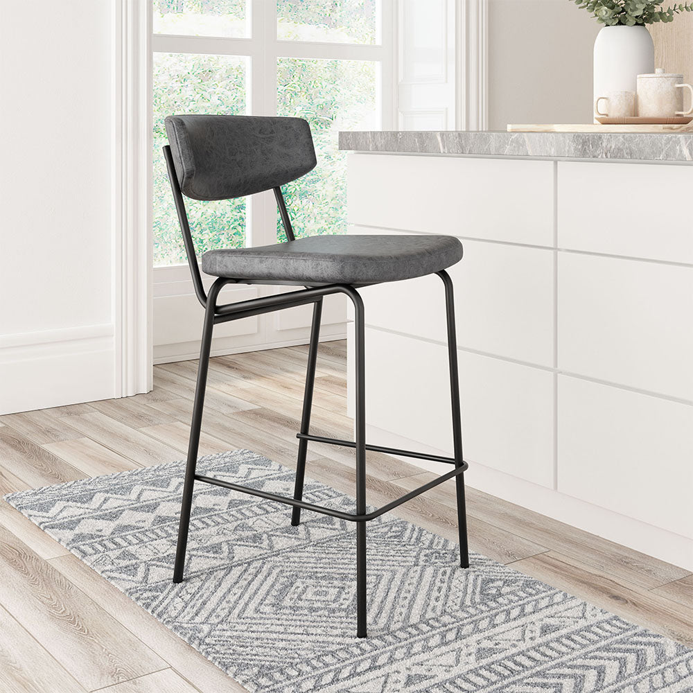 CHARON COUNTER STOOL VINTAGE BLACK