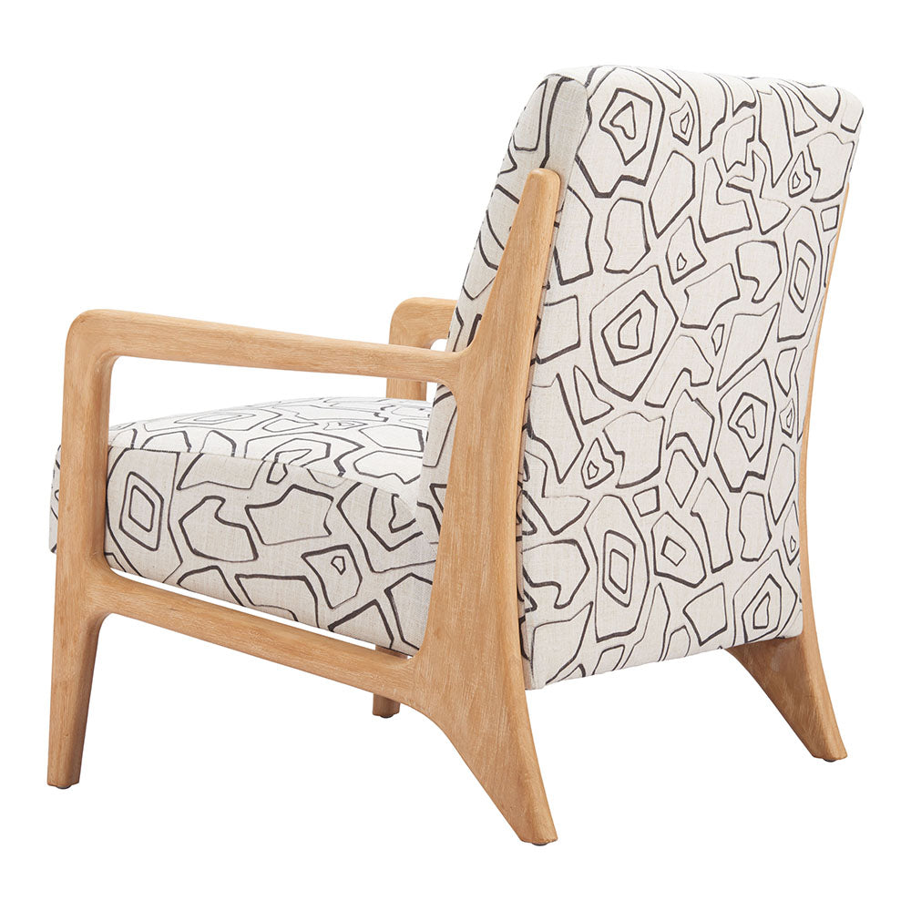 RUNA ACCENT CHAIR BEIGE & NATURAL