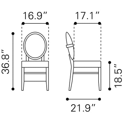 REGENTS DINING CHAIR WALNUT & LIGHT GRAY