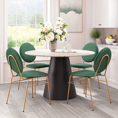 JORF DINING TABLE BEIGE & BRONZE