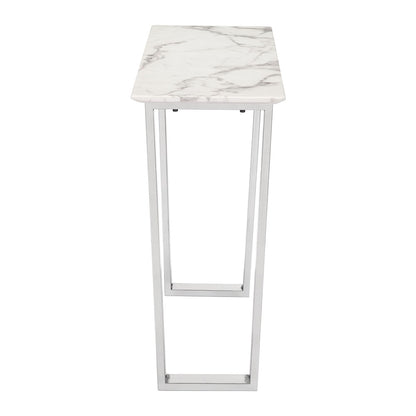 ATLAS CONSOLE TABLE WHITE & SILVER