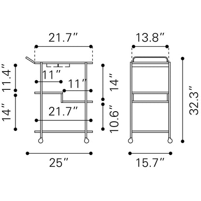 CONSTANZA BAR CART BLACK
