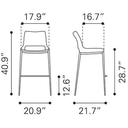 ACE BARSTOOL BROWN & WALNUT