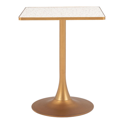 SPOT BISTRO TABLE BEIGE & GOLD