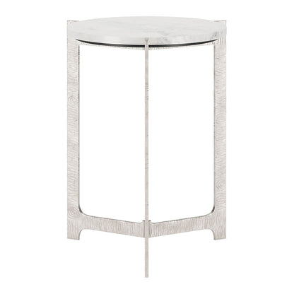 BARMAS SIDE TABLE WHITE & SILVER