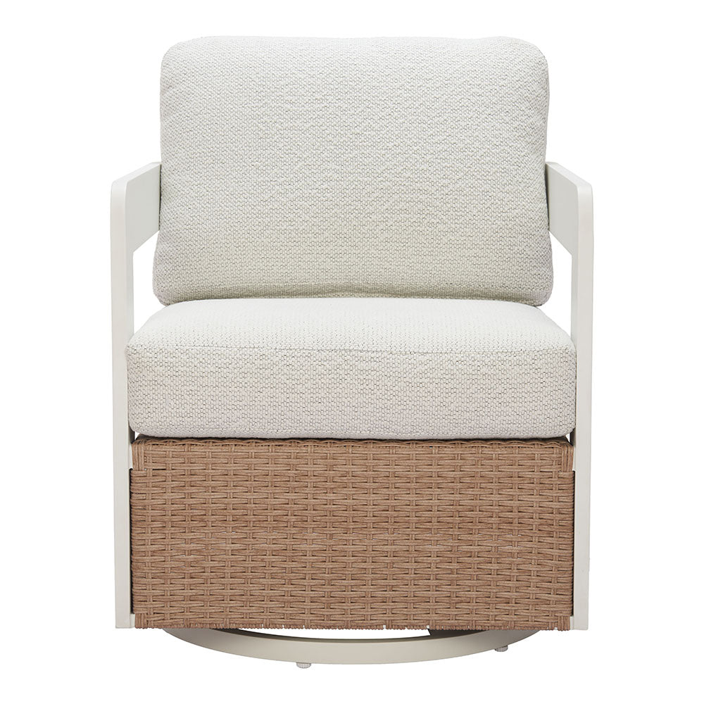 GELO SWIVEL CHAIR WHITE & BROWN