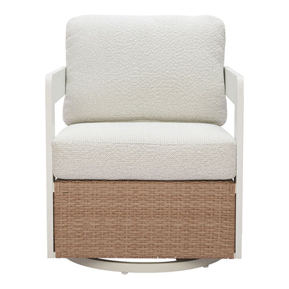 GELO SWIVEL CHAIR WHITE & BROWN