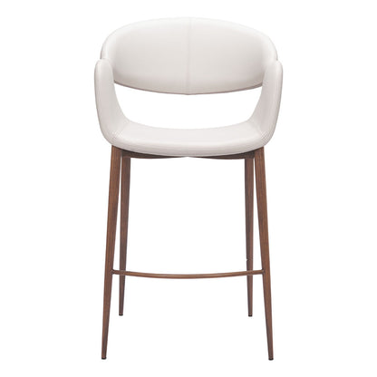 LIMAY COUNTER STOOL BEIGE & WALNUT
