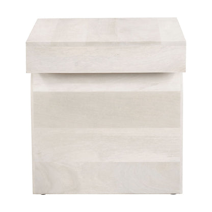 KIEL SIDE TABLE WHITEWASHED