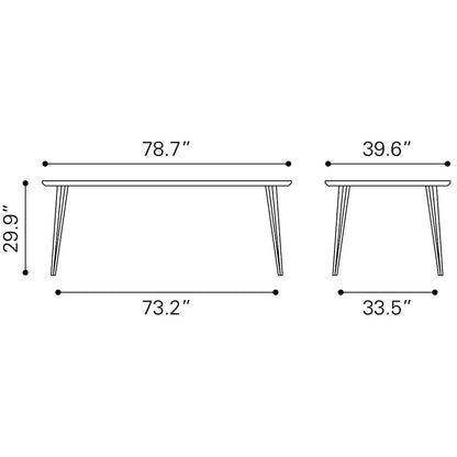 PERPIGNAN DINING TABLE BROWN