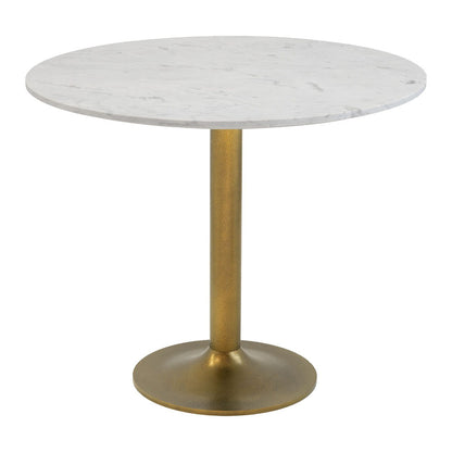 FULLERTON DINING TABLE WHITE & GOLD