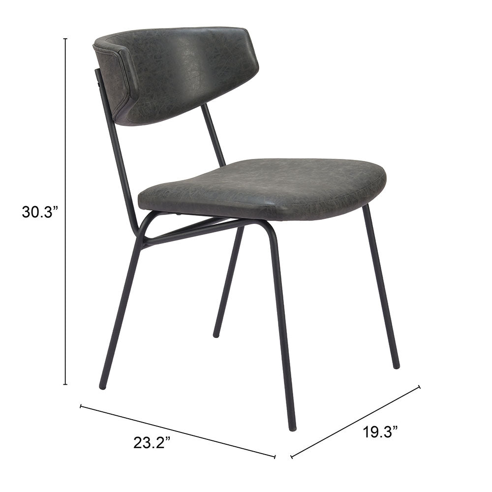 CHARON DINING CHAIR VINTAGE BLACK