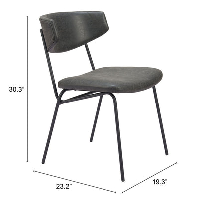 CHARON DINING CHAIR VINTAGE BLACK