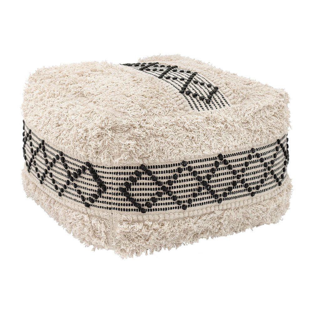 PISCO OTTOMAN BEIGE & BLACK