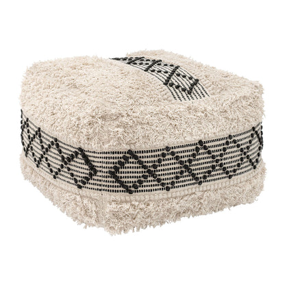 PISCO OTTOMAN BEIGE & BLACK