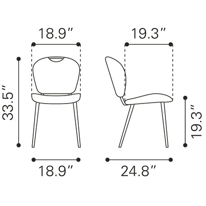 TERRENCE DINING CHAIR VINTAGE BROWN