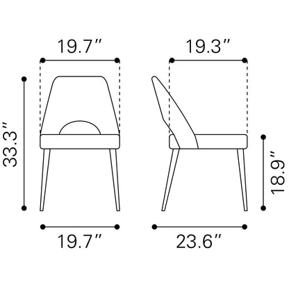 LEITH DINING CHAIR BLACK
