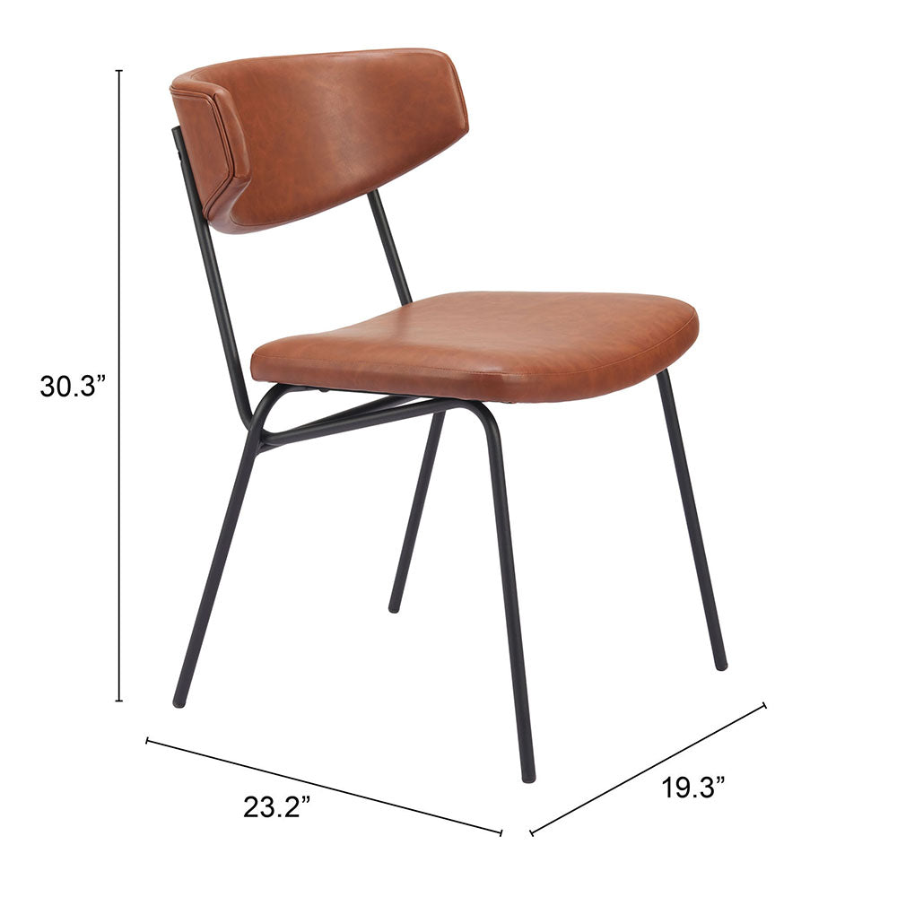 CHARON DINING CHAIR VINTAGE BROWN