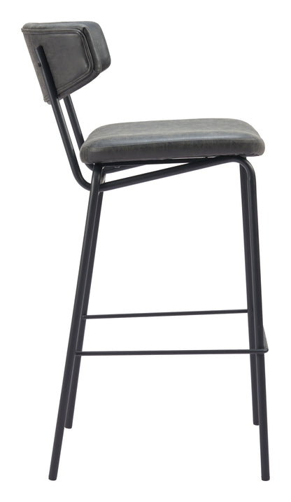 CHARON BARSTOOL VINTAGE BLACK
