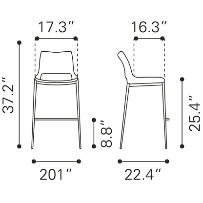 ACE COUNTER STOOL BROWN & WALNUT
