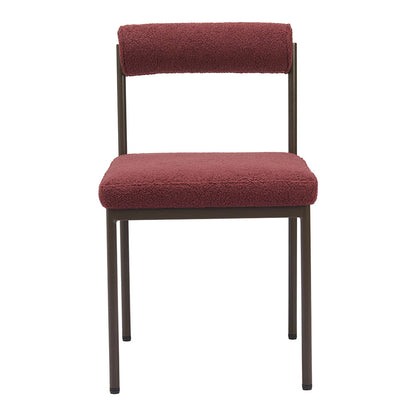LIVORNO DINING CHAIR RED & BRONZE
