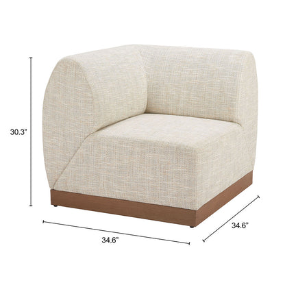 CHRISTY CORNER CHAIR BEIGE