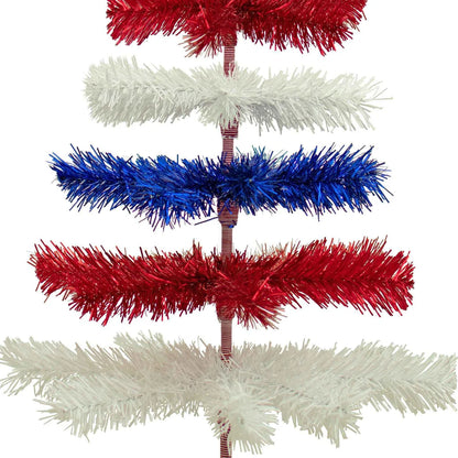 4TH OF JULY LAYERED TINSEL TREES