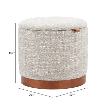 FIJE STORAGE OTTOMAN GRAY